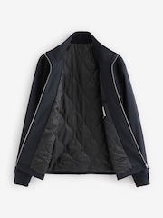 Navy Blue Shower Resistant Padded Twill Utility Jacket - Image 7 of 11