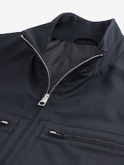 Navy Blue Shower Resistant Padded Twill Utility Jacket - Image 8 of 11