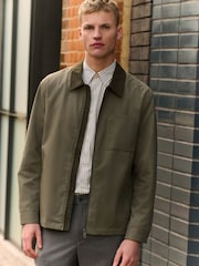 Sage Green Showerproof Corduroy Collar Jacket - Image 2 of 5