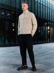 Cream Shower Resistant Padded Twill Utility Jacket - Image 2 of 5