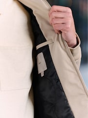 Cream Shower Resistant Padded Twill Utility Jacket - Image 5 of 5