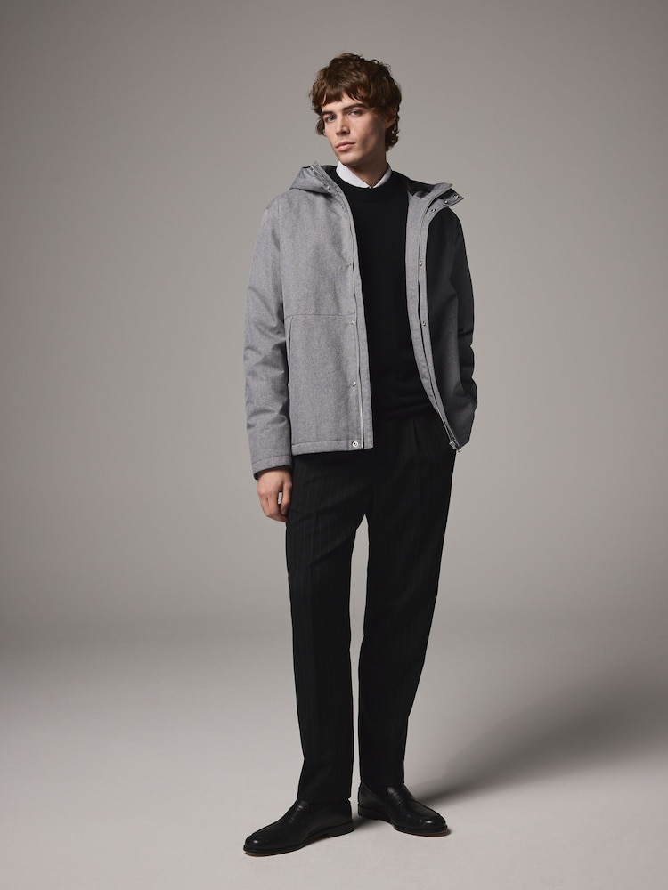 Gris claro - Chaqueta con capucha acolchada impermeable - Imagen 2 de 13 Gris claro - Chaqueta con capucha acolchada impermeable - Imagen 2 de 13