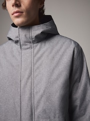 Light Grey Shower Resistant Padded Hood Jacket - Image 4 of 13