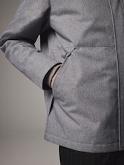 Light Grey Shower Resistant Padded Hood Jacket - Image 5 of 13