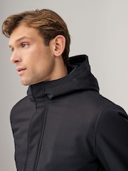 Black Shower Resistant Padded Hood Jacket - Image 4 of 10