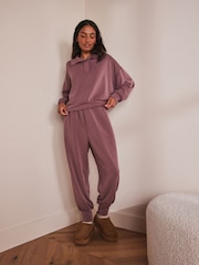Pink Cuffed Modal Blend Joggers - Image 2 of 5