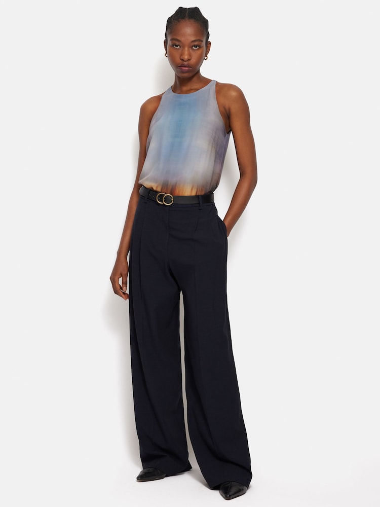 Jigsaw Blue Modern Tie Dye Tank - Image 1 of 7