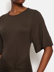 Jigsaw Brown Twist Front Dress - Image 2 of 7