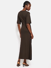 Jigsaw Brown Twist Front Dress - Image 5 of 7