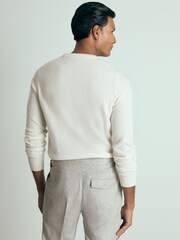 Reiss White Monarch Atelier Cashmere Crew-Neck Jumper - Image 5 of 6