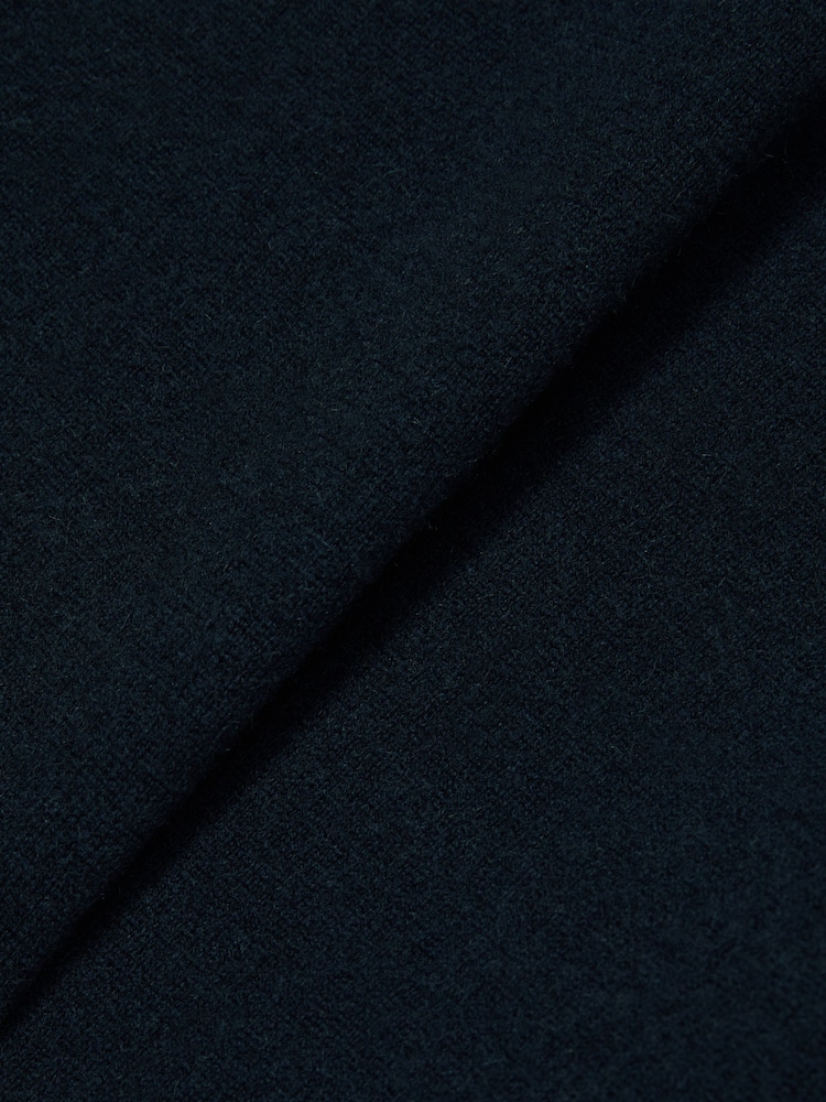 Reiss Navy Royal Atelier Cashmere Zip-Neck Jumper - Image 7 of 7
