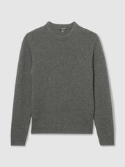 Reiss Charcoal Melange Renoir Atelier Ribbed-Cashmere Jumper - Image 2 of 6