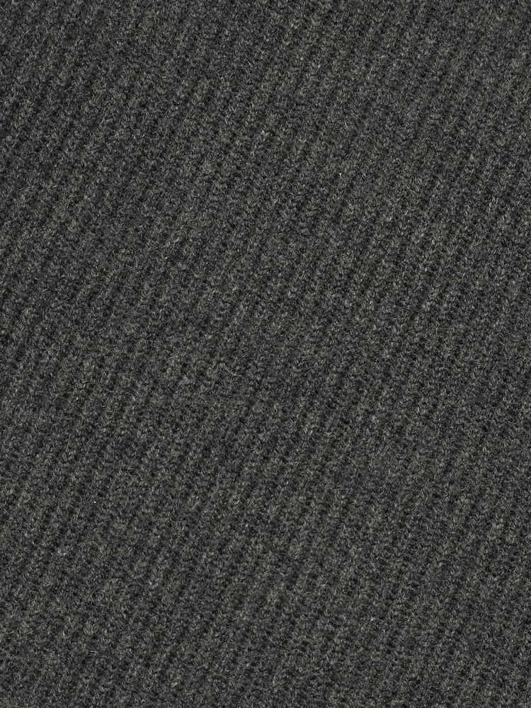 Reiss Charcoal Melange Renoir Atelier Ribbed-Cashmere Jumper - Image 6 of 6