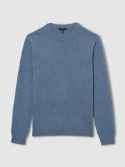 Azul mesclado da Força Aérea - Reiss de Atelier cashmere gola redonda Monarch Crew Jumper - Imagem 2 de 6