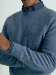 Azul mesclado da Força Aérea - Reiss de Atelier cashmere gola redonda Monarch Crew Jumper - Imagem 4 de 6