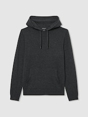 Anthrazit meliert - Reiss Ruler Atelier Kapuzenpullover aus Kaschmir - Bild 2 von 6