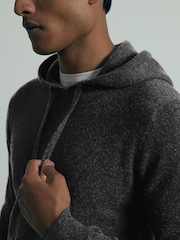 Anthrazit meliert - Reiss Ruler Atelier Kapuzenpullover aus Kaschmir - Bild 3 von 6