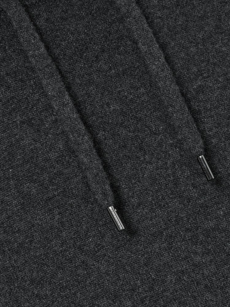 Anthrazit meliert - Reiss Ruler Atelier Kapuzenpullover aus Kaschmir - Bild 6 von 6