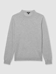 Reiss Soft Grey Melange Monarch Atelier Cashmere Crew-Neck Jumper - Image 2 of 6