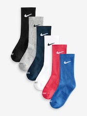 Nike Black/White Little Kids Performance Crew Socks 6 Pack - Image 1 of 7