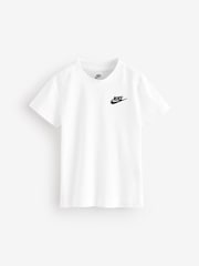 Nike White Little Kids Futura 100% Cotton T-Shirt - Image 1 of 1