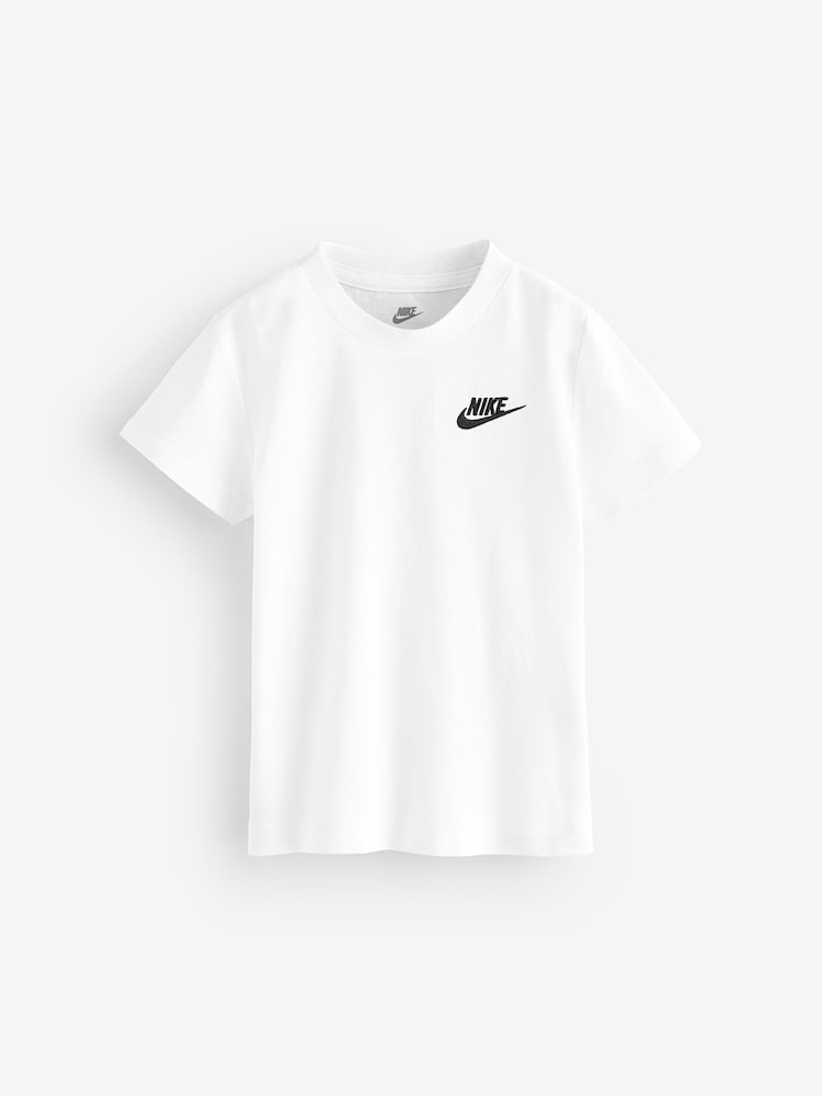 Nike White Little Kids Futura 100% Cotton T-Shirt - Image 1 of 1