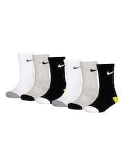 Nike Grey Smiley Socks 6 Pack - Image 3 of 3
