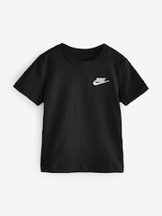 Nike Black Little Kids Futura 100% Cotton T-Shirt - Image 1 of 1