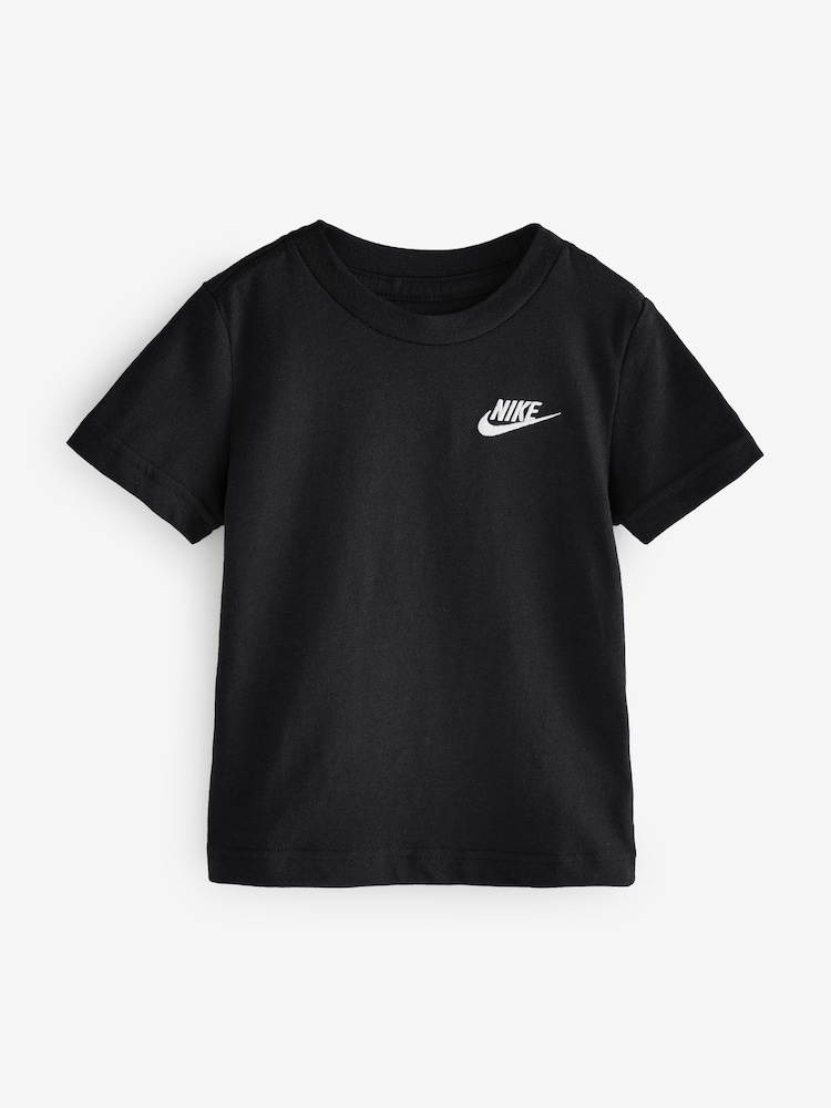 Nike Black Little Kids Futura 100% Cotton T-Shirt - Image 1 of 1