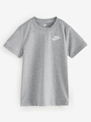 Nike Grey Little Kids Futura 100% Cotton T-Shirt - Image 1 of 1