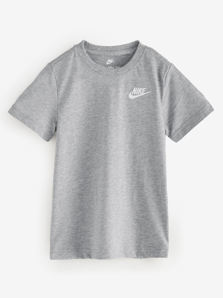Nike Grey Little Kids Futura 100% Cotton T-Shirt - Image 1 of 1