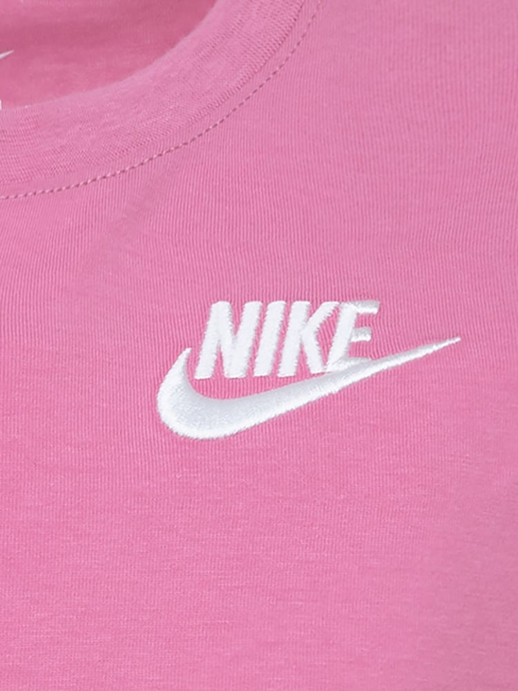 Nike Flamingo Pink Kids Little Small Logo T-Shirt and Shorts Set - Image 4 of 5