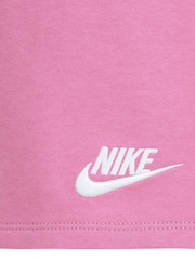 Nike Flamingo Pink Kids Little Small Logo T-Shirt and Shorts Set - Image 5 of 5