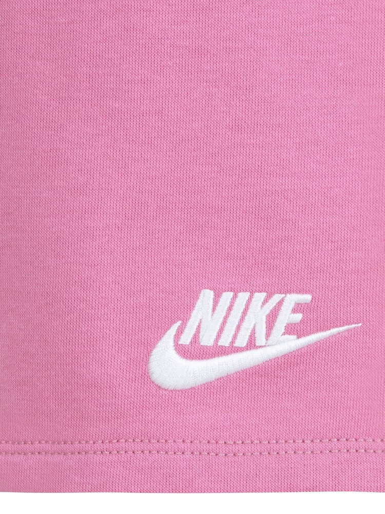 Nike Flamingo Pink Kids Little Small Logo T-Shirt and Shorts Set - Image 5 of 5