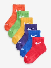 Nike Multi Kids Little Performance Ankle Socks 6 Pack - Image 1 of 7