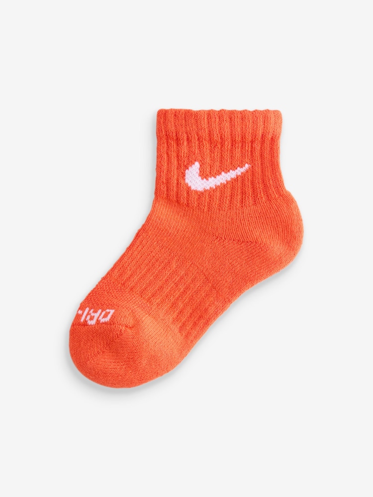 Nike Multi Kids Little Performance Ankle Socks 6 Pack - Image 7 of 7
