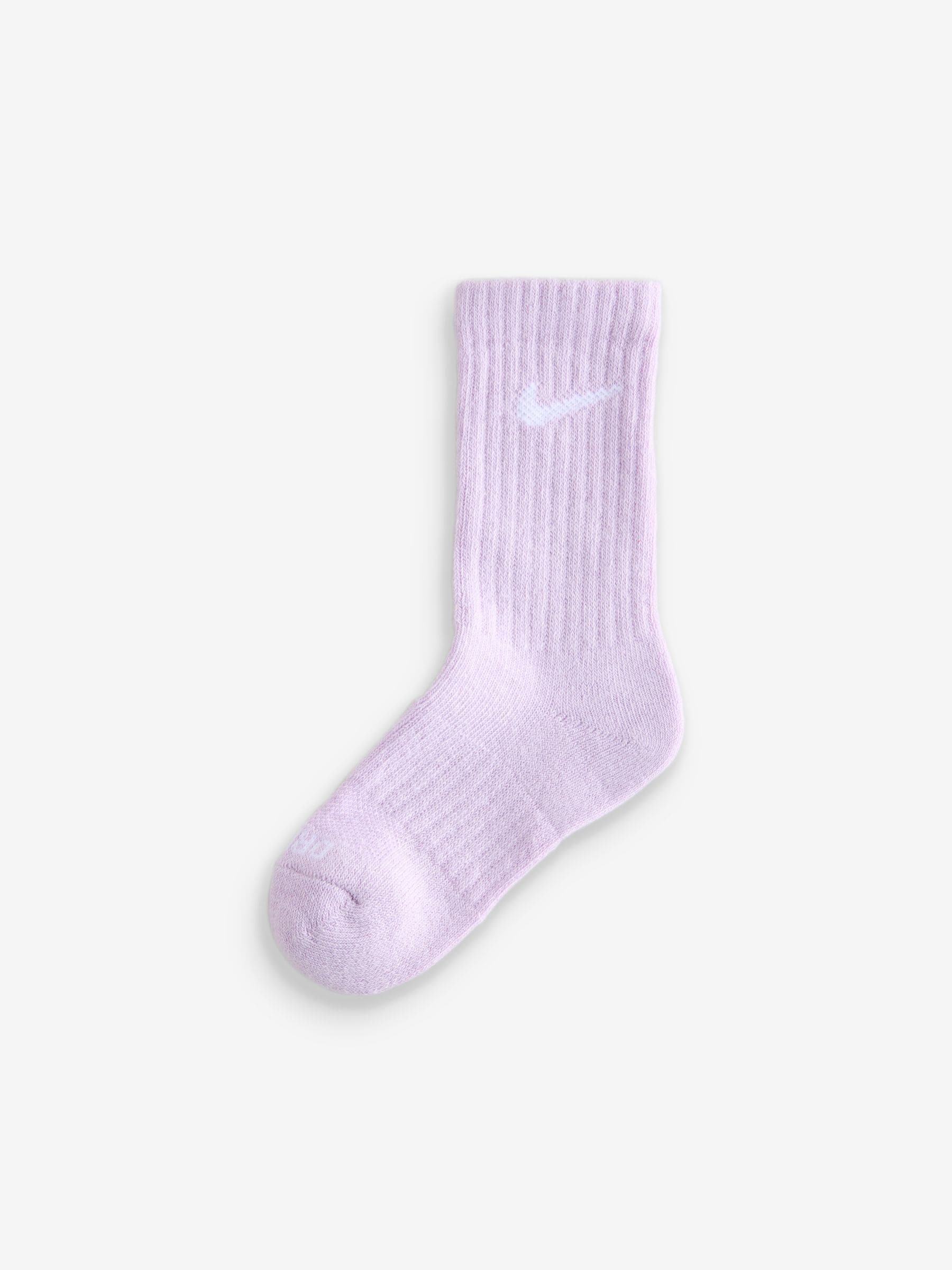 white and purple nike socks