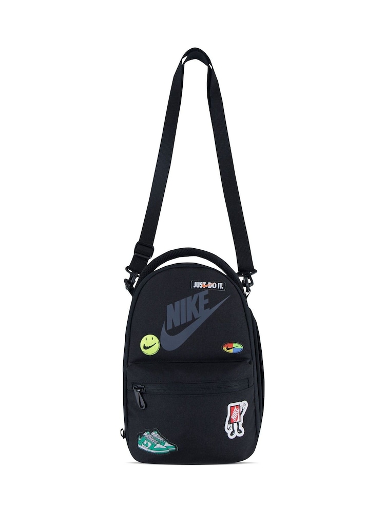 Nike Black Patch Logo Lunch Bag - Image 2 of 7 Nike Black Patch Logo Lunch Bag - Image 2 of 7