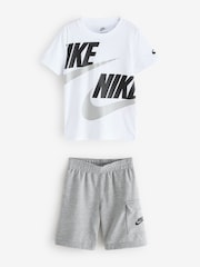 Nike Grey Little Kids T-Shirt and Cargo Shorts Set - Image 1 of 1