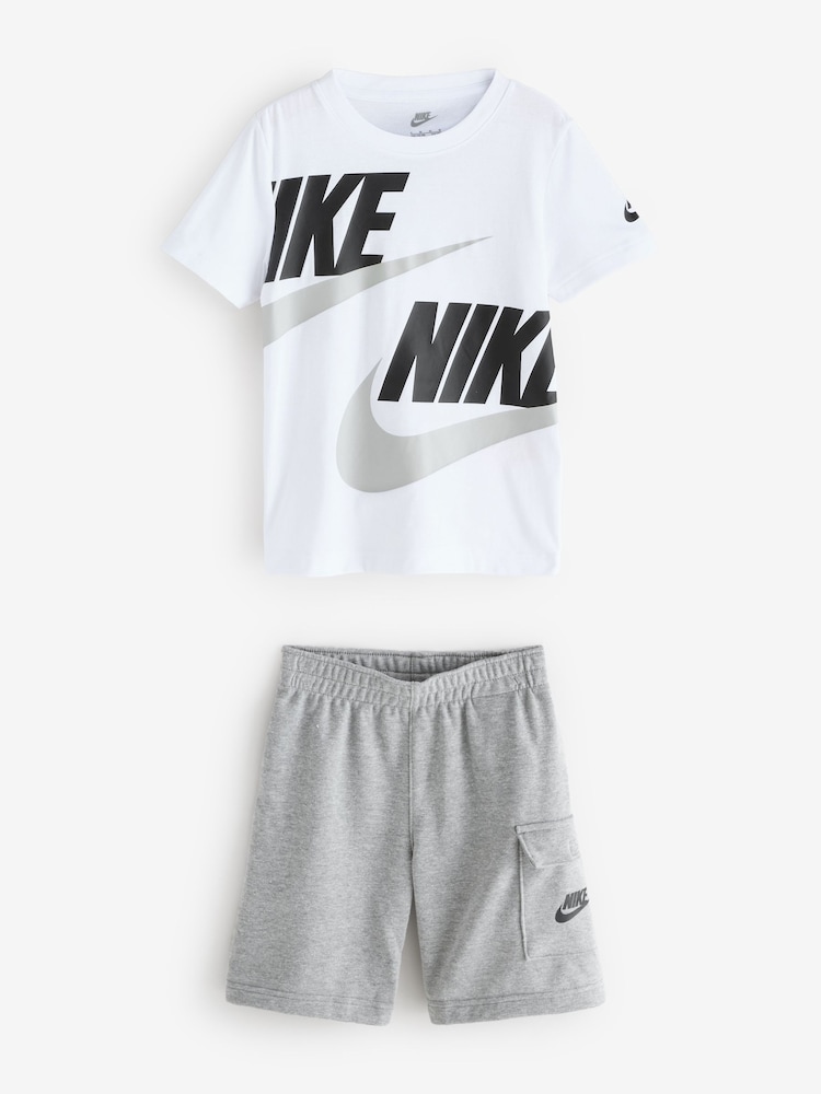 Nike Grey Little Kids T-Shirt and Cargo Shorts Set - Image 1 of 1 Nike Grey Little Kids T-Shirt and Cargo Shorts Set - Image 1 of 1