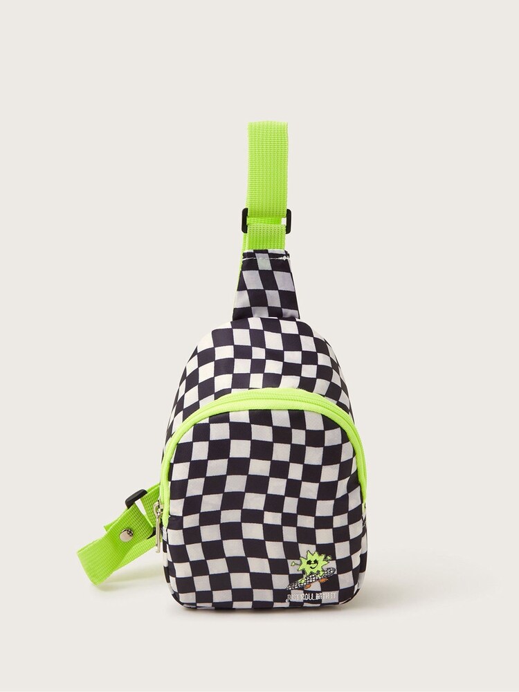 Monsoon Black Check Skater Bag - Image 1 of 3