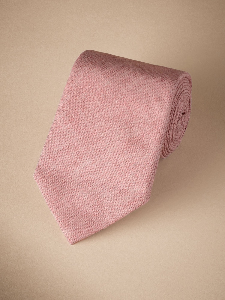 Pink Signature Made In Italy Printed Melange Look Tie - Image 1 of 4