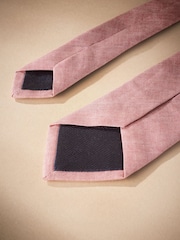 Pink Signature Made In Italy Printed Melange Look Tie - Image 3 of 4