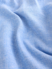 Blue Short Sleeves Linen Shirt - Image 2 of 3
