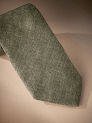 Green Signature Made In Italy Printed Melange Look Tie - Image 2 of 4