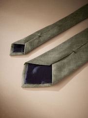 Green Signature Made In Italy Printed Melange Look Tie - Image 3 of 4