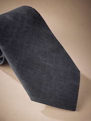 Charcoal Blue Signature Made In Italy Printed Melange Look Tie - Image 2 of 4