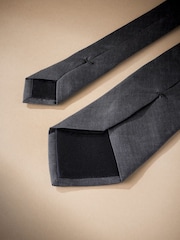 Charcoal Blue Signature Made In Italy Printed Melange Look Tie - Image 3 of 4