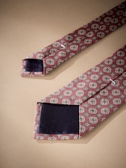 Pink Medallion Signature Made In Italy Printed Melange Tie - Image 3 of 4