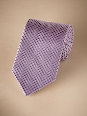 Damson Pink - Signature Made in Italy Krawatte mit geometrischem Muster - Bild 1 von 4